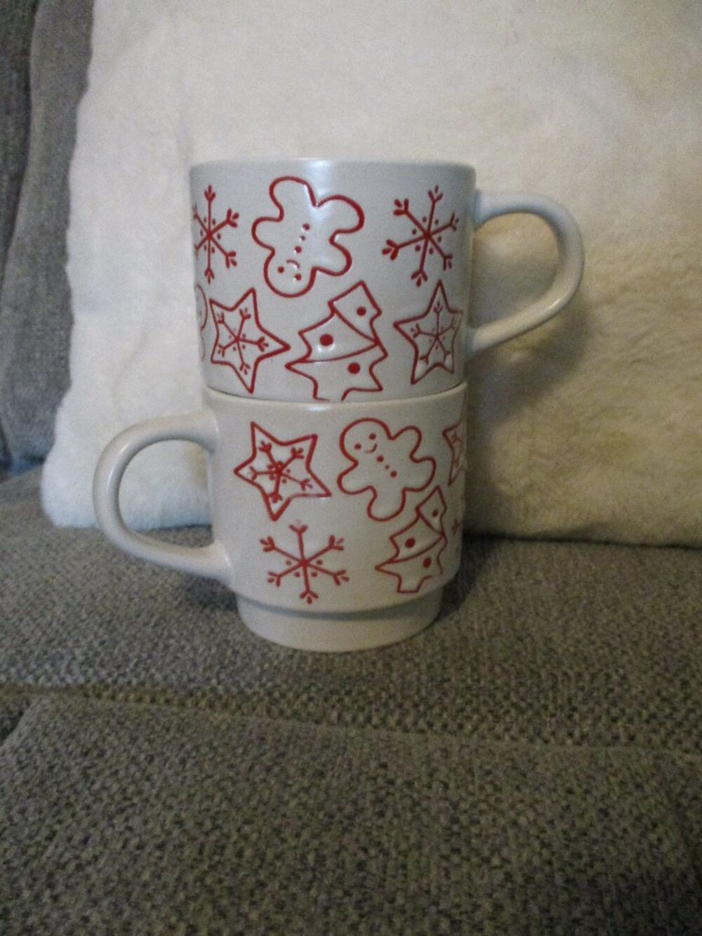Boston Warehouse Trading Corp. Christmas Mugs Set of 2